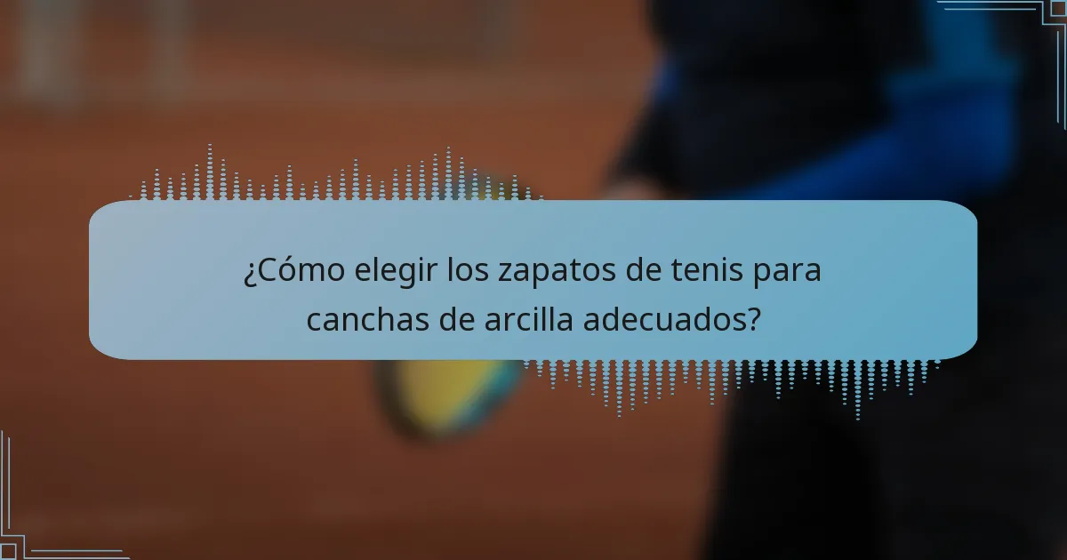 ¿Cómo elegir los zapatos de tenis para canchas de arcilla adecuados?