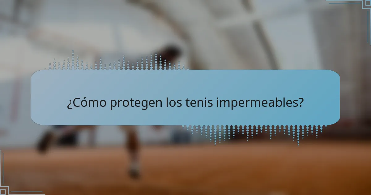 ¿Cómo protegen los tenis impermeables?