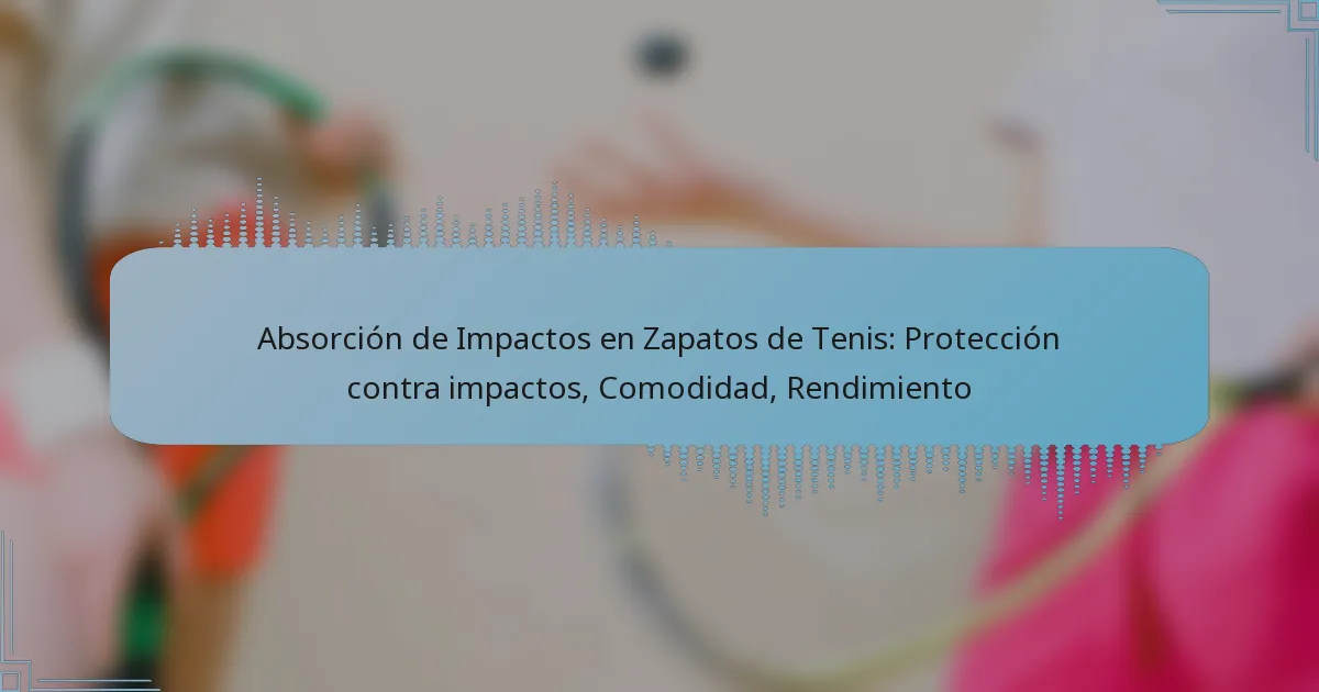 Absorción de Impactos en Zapatos de Tenis: Protección contra impactos, Comodidad, Rendimiento