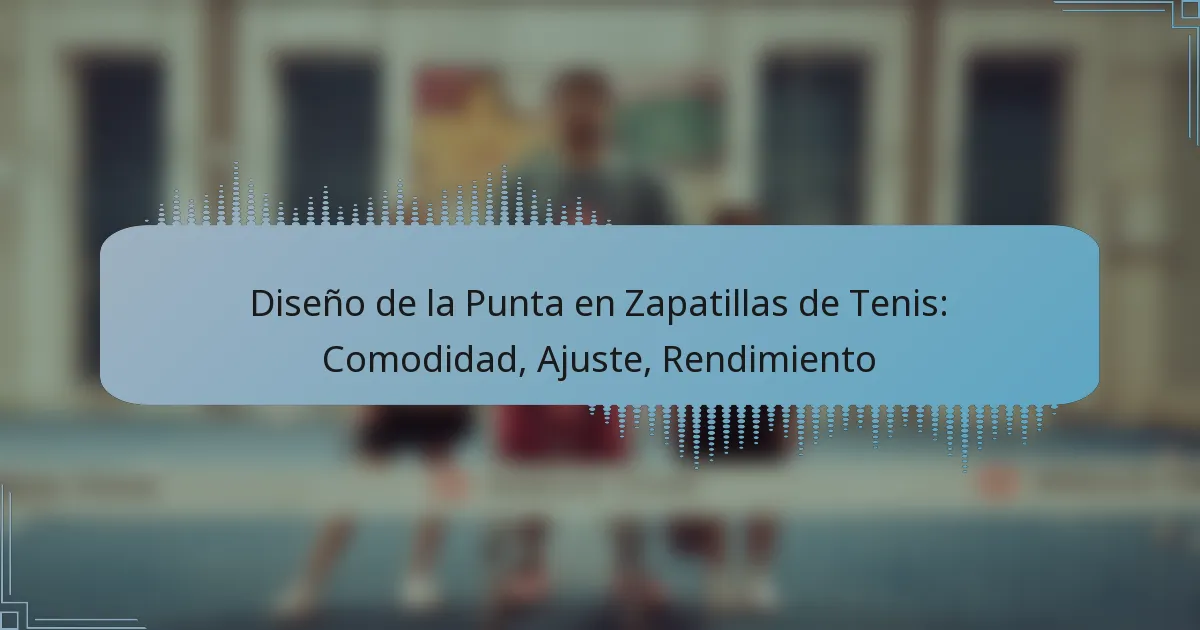 Diseño de la Punta en Zapatillas de Tenis: Comodidad, Ajuste, Rendimiento