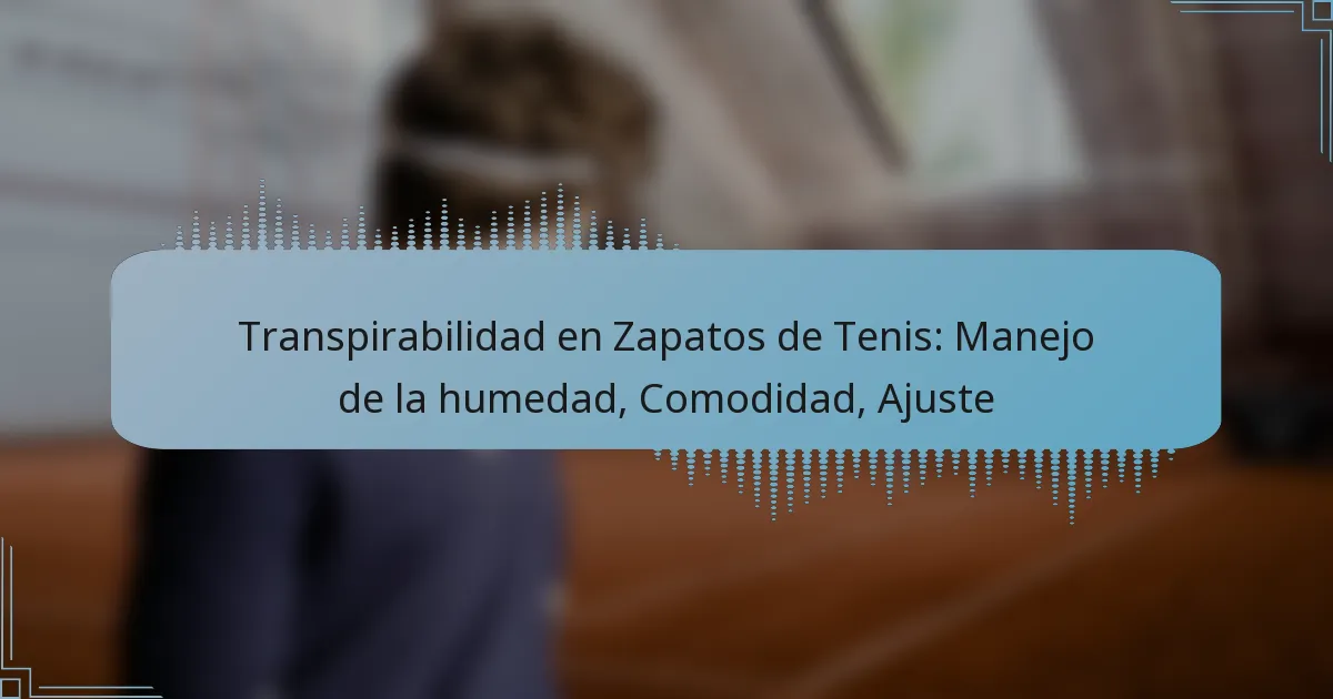 Transpirabilidad en Zapatos de Tenis: Manejo de la humedad, Comodidad, Ajuste