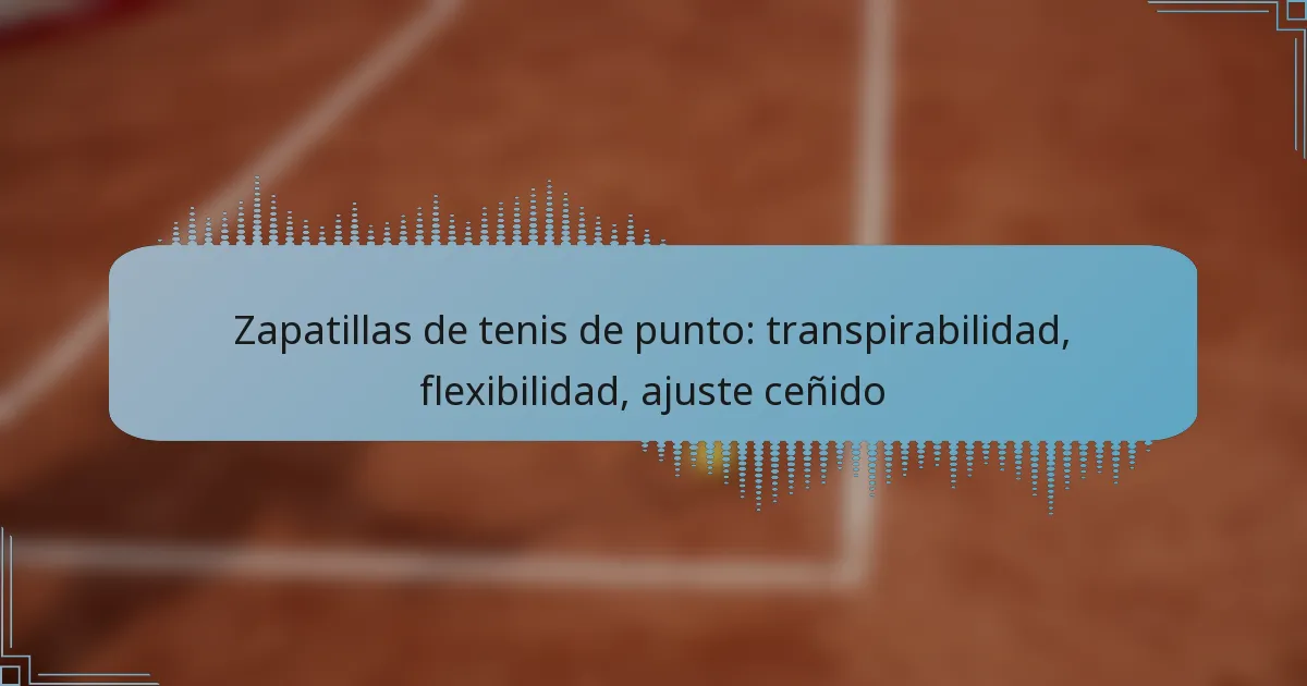Zapatillas de tenis de punto: transpirabilidad, flexibilidad, ajuste ceñido