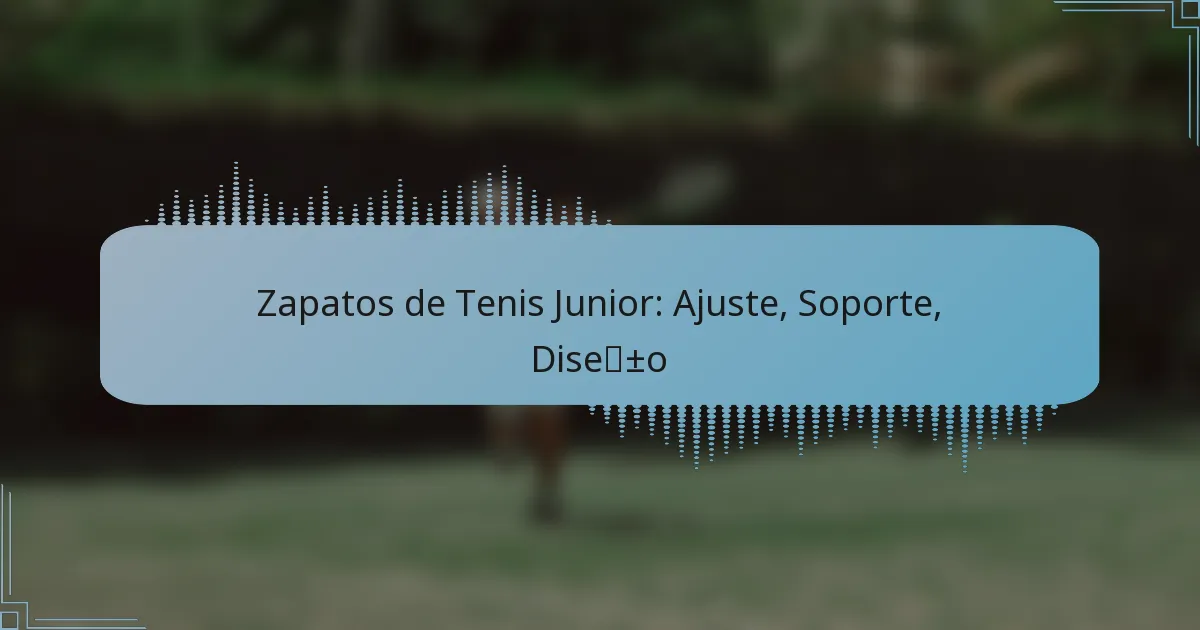 Zapatos de Tenis Junior: Ajuste, Soporte, Diseño