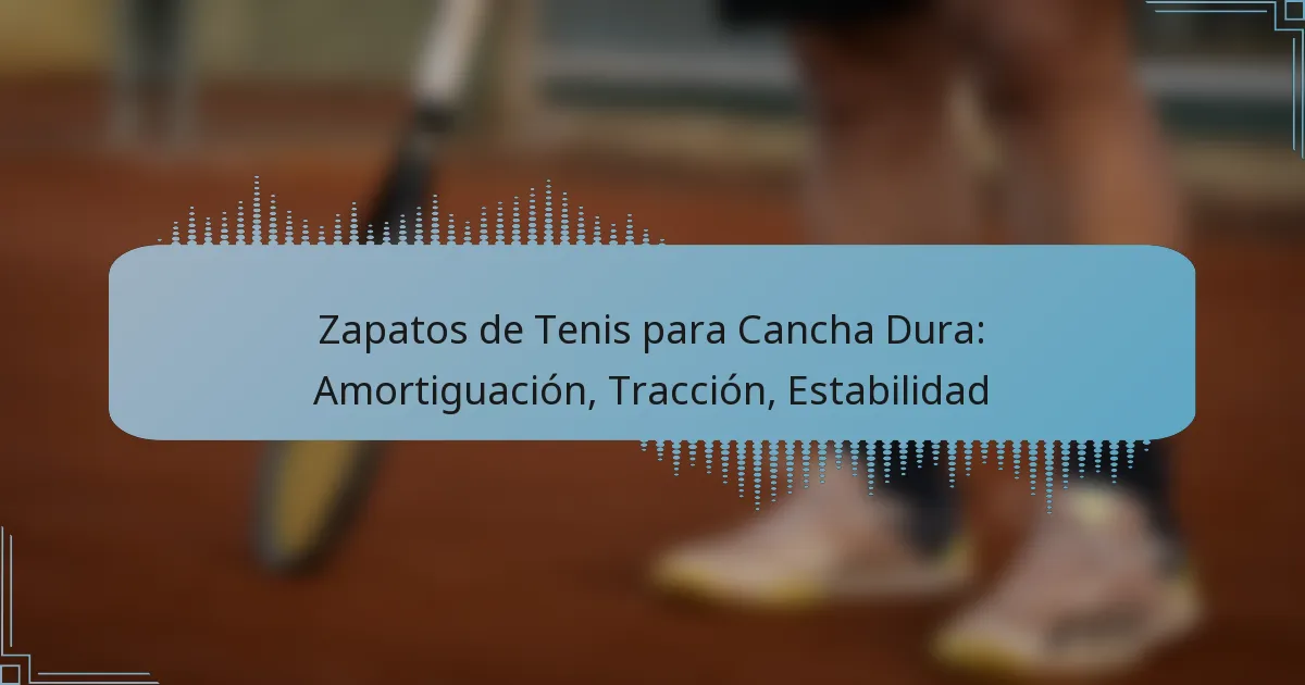 Zapatos de Tenis para Cancha Dura: Amortiguación, Tracción, Estabilidad