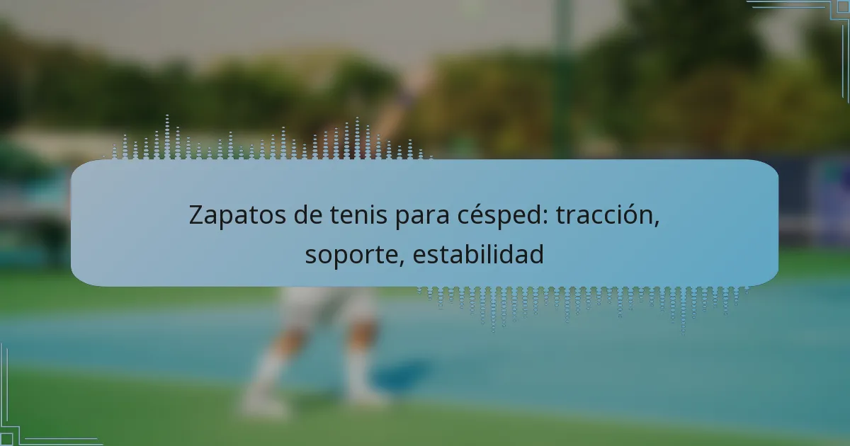 Zapatos de tenis para césped: tracción, soporte, estabilidad