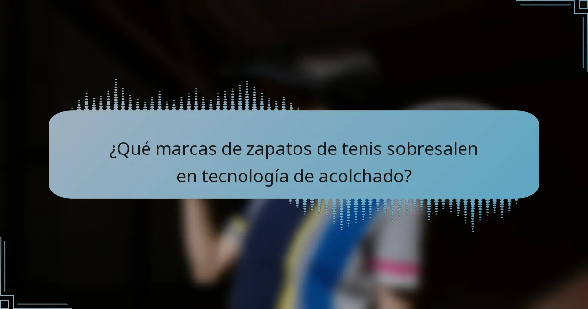 ¿Qué marcas de zapatos de tenis sobresalen en tecnología de acolchado?